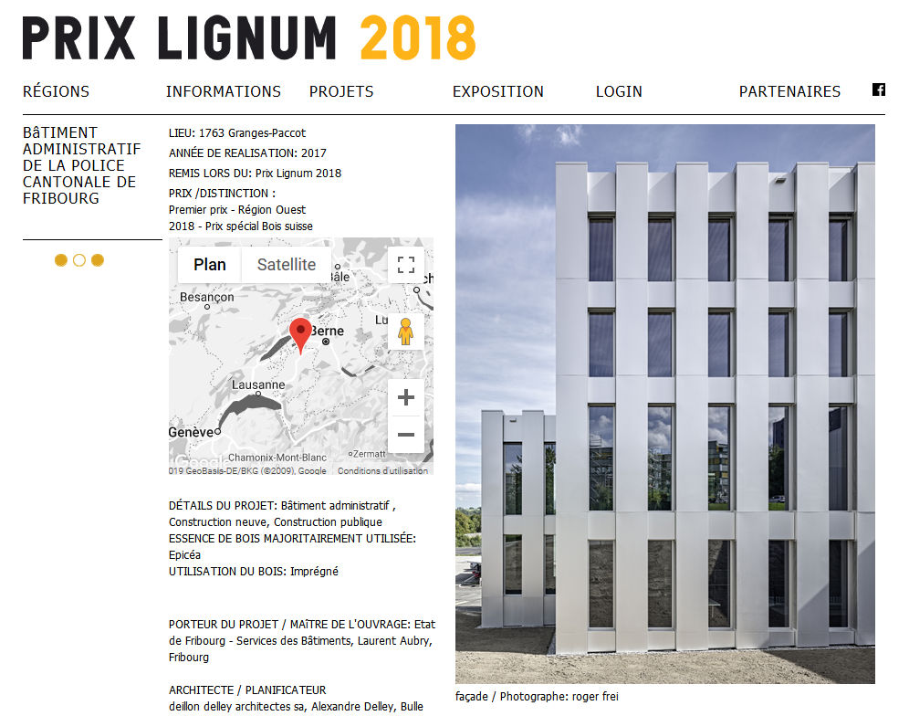 Prix LIGNUM 2018 + pris spécial Bois Suisse